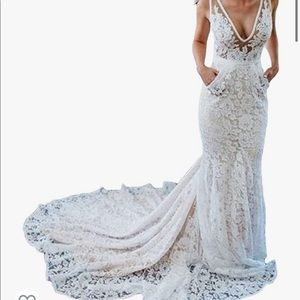 Wedding dress in white